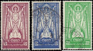 Ireland #121-123, Complete Set(3), 1943-1945, Used