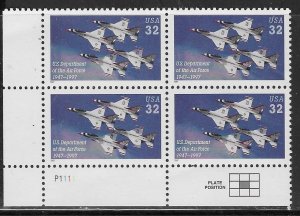 US#3167 32c Air Force 50th Anniv. Plate Block of 4 (MNH) CV $2.60