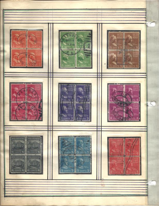 803-834 Mint,OG,NH & Used... Blocks of 4... SCV $189.40