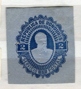 HONDURAS; 1890s classic Bogran issue fine Mint 2c. Postal Stationary PIECE