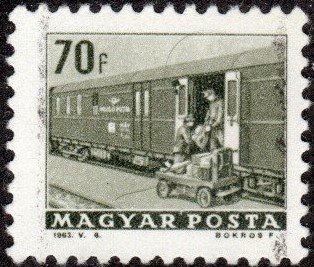 Hungary 1513 - Used - 70f Train Mail Car (1963) +