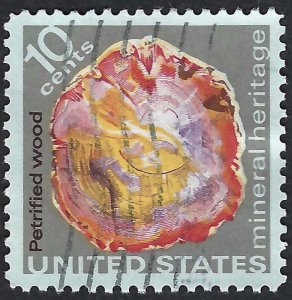 United States #1538 10¢ Mineral Heritage - Petrified Wood (1974). Used.