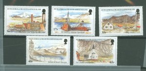 South Georgia #225-229 Mint (NH) Single (Complete Set)