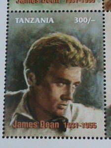 ​TANZANIA STAMP-1955-HOLLYWOOD LEGEND JAMES DEAN MNH FULL SHEET