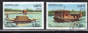 LAOS SCOTT #394,395 USED 60c,1k  1982