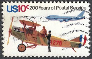 United States #1574 10¢ 200th Anniv. of Postal Service - Plane (1975). Used.