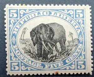 Liberia 62, 1905 Elephant, Cat. value - $4.25