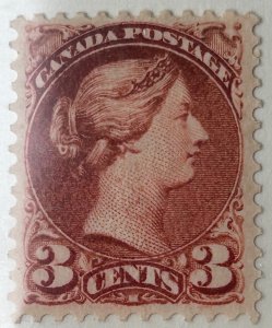 Canada #41a MINT XF LH -Small Queen Issue C$750.00 CHOICE 12x12.25