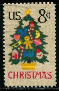 1508 US 8c Christmas Tree, used