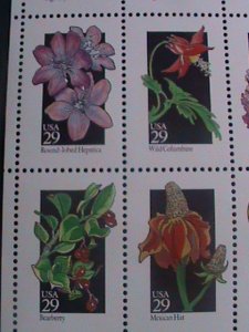 ​UNITED STATES- 1992 SC#2696a- 50 STATE WILD FLOWERS LARGE.-MNH FULL SHEET -VF