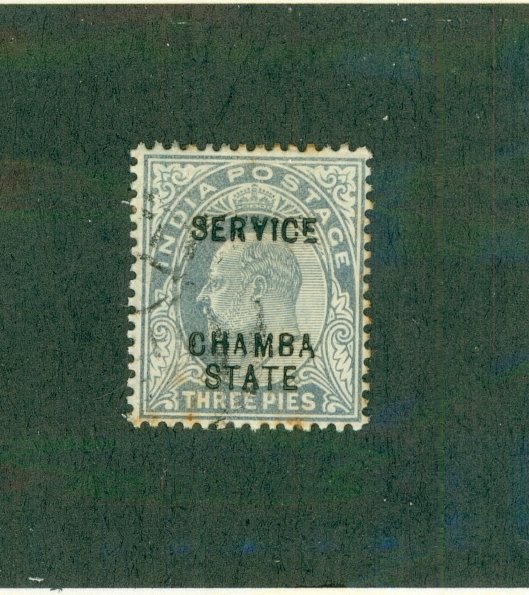 CHAMBA -INDIAN STATE O15 USED BIN $0.50