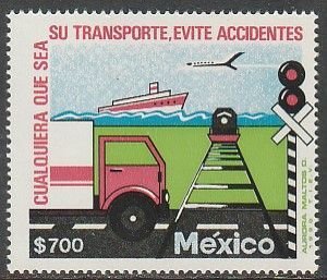 MEXICO 1683, PREVENT TRAFFIC ACCIDENTS. MINT, NH. VF.