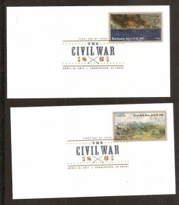 US 4522-4523 Civil War 1861 (set of 2) DCP FDC 2011