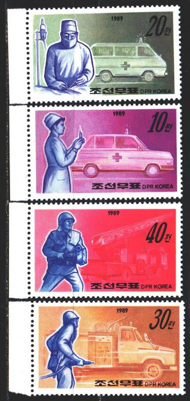 North Korea. 1989. 3034-37. Medical and fire fighting equipment. MNH.