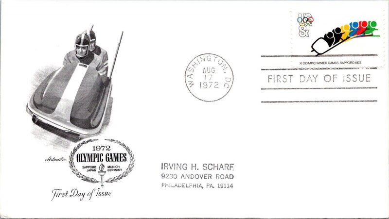 FDC 1972 SC #1461 Artmaster Cachet - Washington DC - Single - F78377