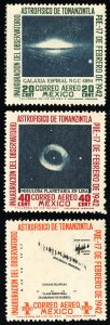 Mexico Stamps # C123-5 MLH VF Scott Value $90.00