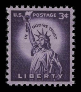 US Scott #1035 MNH OG 3c Statue of Liberty eGraded With Certificate Gem 100