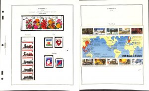 United States Stamp Collection on 24 Scott National Pages, 1994-1995 MNH (JN)