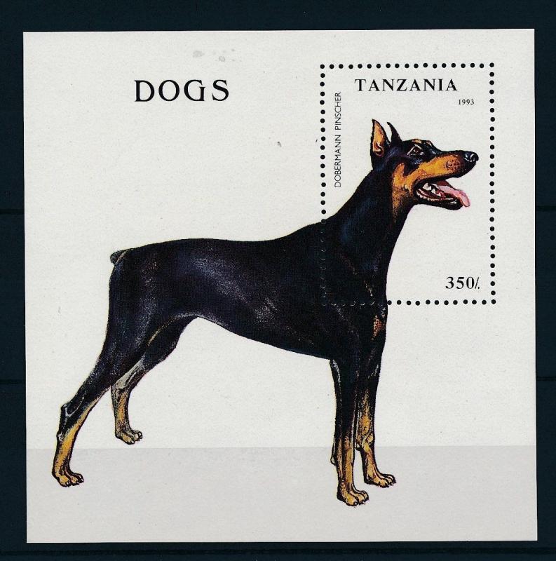 [26548] Tanzania 1993  Dobermann Dog MNH  Souvenir Sheet