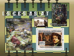 Guinea - Chess in Art -  Stamp S/S  - 7B-430