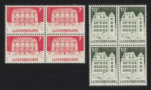 Luxembourg Classified Monuments 2v Blocks of 4 1985 MNH SG#1165-1166