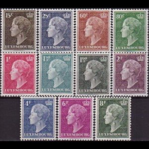 LUXEMBOURG 1948 - Scott# 250-60 Grand Duchess Set of 11 LH