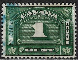 Canada #FCD6 Used Stamp - Numeral - Bilingual Customs Duty (b)