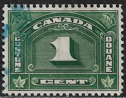 Canada #FCD6 Used Stamp - Numeral - Bilingual Customs Duty (b)