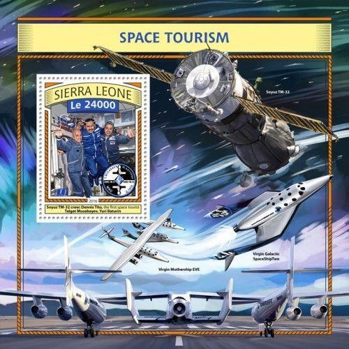 Z08 IMPERFORATED SRL161105b SIERRA LEONE 2016 Space tourism MNH ** Postfrisch