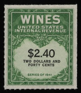 #RE153 $2.40 Wines, Mint NGAI NH [3] **ANY 5=FREE SHIPPING**