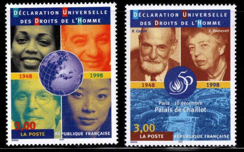 FRANCE Scott 2688-2689 MNH** Human Rights  stamp set