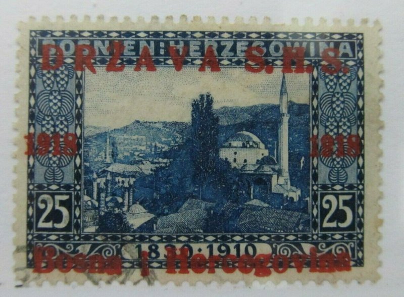 Yugoslavia Bosnia and Herzegovia 1918 optd 25h fine used A16P24F370