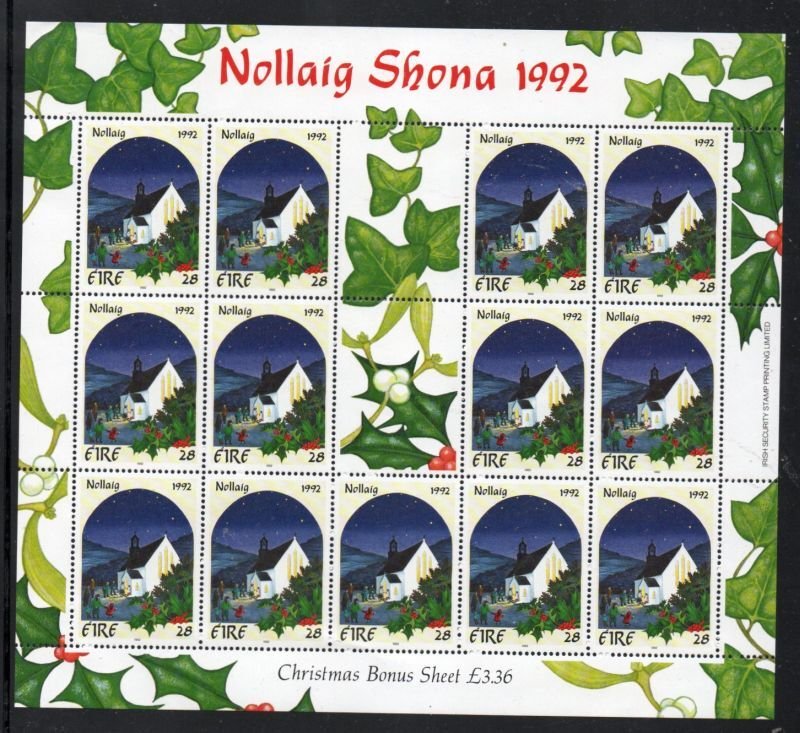 Ireland Sc 881 19920 Christmas Bonus sheet of 13 mint NH