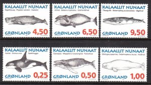 Greenland 303-308 Whales MNH VF