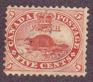 Canada # 15, Used, Third of Cat.