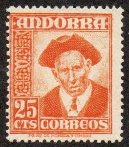 Spanish Andorra Sc #41 Mint Hinged