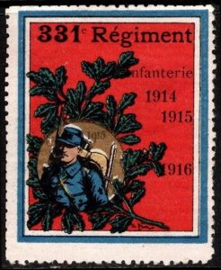 1914 WW One France Delandre Poster Stamp 331st Infantry Regiment