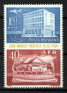 Romania C161 MNH Air Post Architecture Post Office Buildings ZAYIX 0624S0373