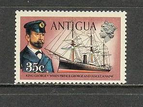 ANTIGUA Sc# 252 MH FVF Ship & King George V