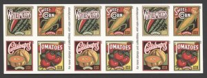 2015 US Scott#5007b (5004-5007) Summer Harvest Booklet Pane of 20 Forever Stamps