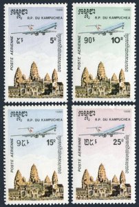 Cambodia C59-C62, MNH. Michel 737-740. Air Post 1986. Post Aerienne at flight.