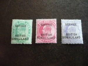 Stamps - Somaliland - Scott# O6-O8 - Mint Hinged Part Set of 3 Stamps