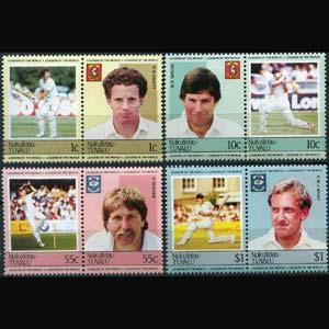 TUVALU-NUKUFETAU 1985 - Scott# 20-3 Cricket Set of 8 LH