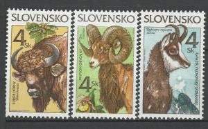 Slovakia 1996 Fauna Animals 3 MNH stamps