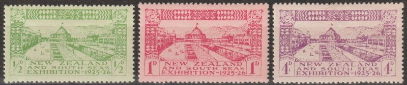 EDSROOM-16388 New Zealand 179-81 H 1925 Complete Dunedin Exhibition CV$54.25