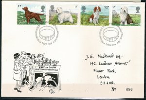 GREAT BRITAIN 1979 QE II F.D.C. DOGS SG1075-1078 By BILL TIDY LIMITED to 500