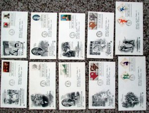 FDC   Lot of 10  Art Craft, Cat = $ 12.00      Lot  230821 -03