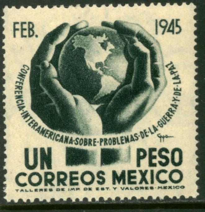 MEXICO 793, $1P Conference on War & Peace. Unused, HINGED, OG. F-VF