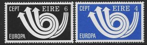 Ireland  329-30  1973  set 2   vf mint ---- hinged