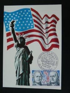 US bicentennial bicentenary of USA maximum card France 1976